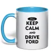 Чашка з кольоровою ручкою Drive Ford Блакитний фото