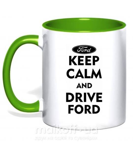 Чашка з кольоровою ручкою Drive Ford Зелений фото
