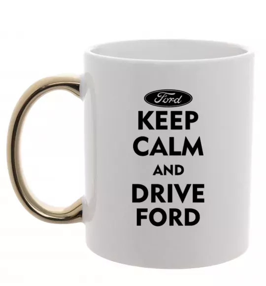 Чашка з кольоровою ручкою Drive Ford Золото фото