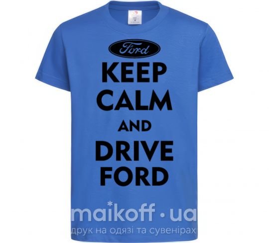 Дитяча футболка Drive Ford Яскраво-синій фото