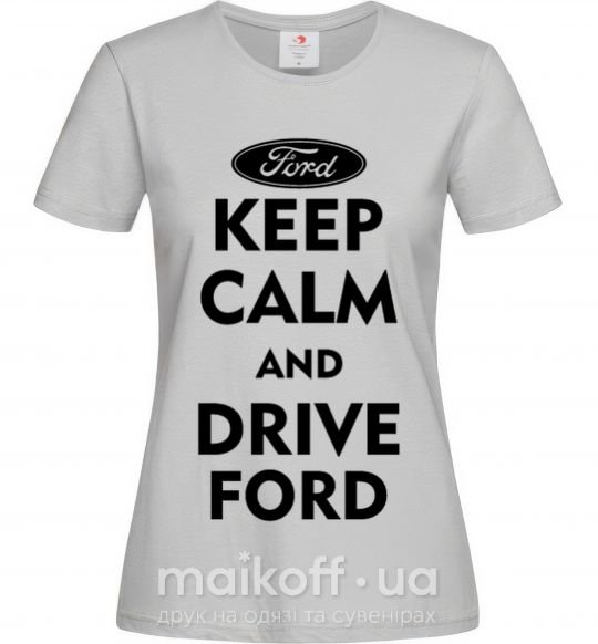 Жіноча футболка Drive Ford Сірий фото