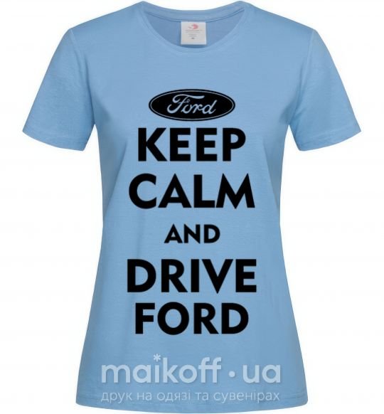 Жіноча футболка Drive Ford Блакитний фото