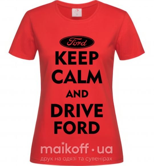 Женская футболка Drive Ford Красный фото