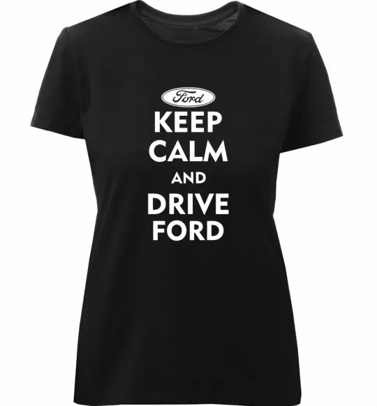 Жіноча преміум футболка Drive Ford Чорний фото