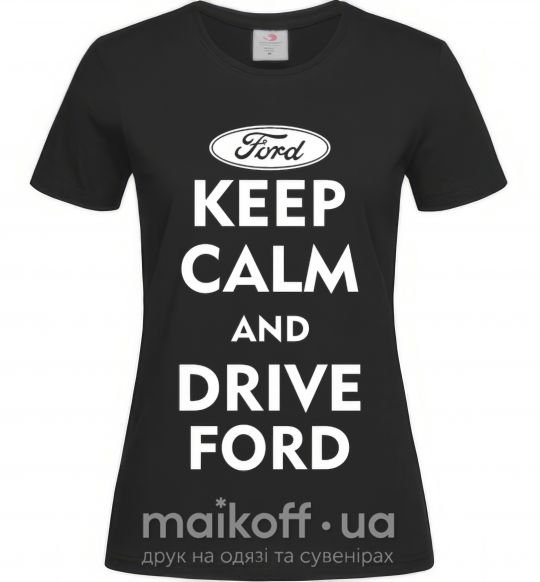 Жіноча футболка Drive Ford Чорний фото