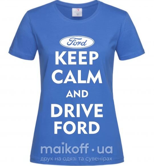 Женская футболка Drive Ford Ярко-синий фото