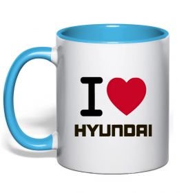 Чашка з кольоровою ручкою Love Hyundai Чашка з кольоровою ручкою Love Hyundai