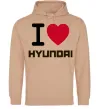 Мужская толстовка (худи) Love Hyundai Песочный Мужская толстовка (худи) Love Hyundai Песочный фото