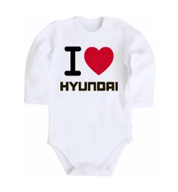 Дитячий бодік Hyundai logo Білий фото