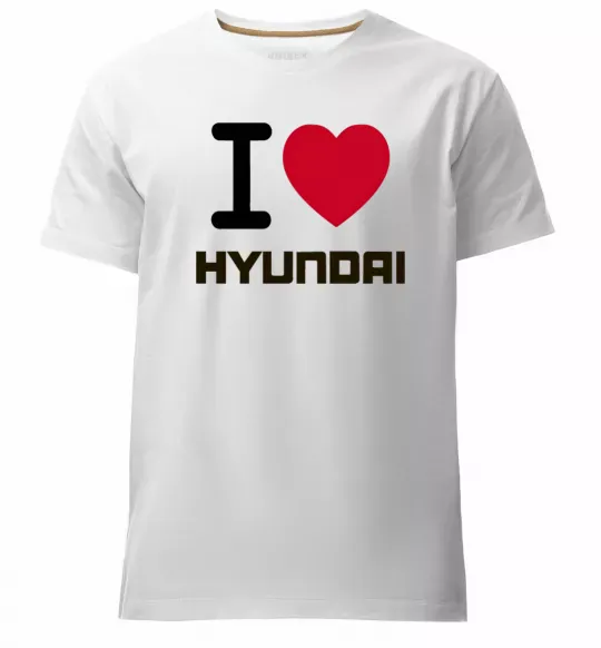 Чоловіча преміум футболка Love Hyundai Білий фото