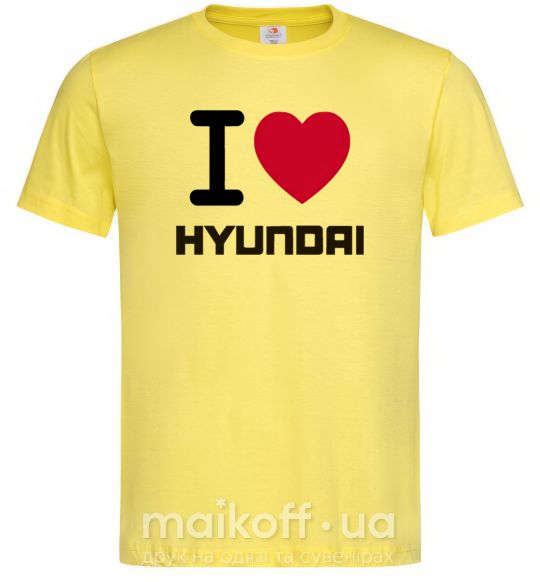 Мужская футболка Love Hyundai Лимонный фото