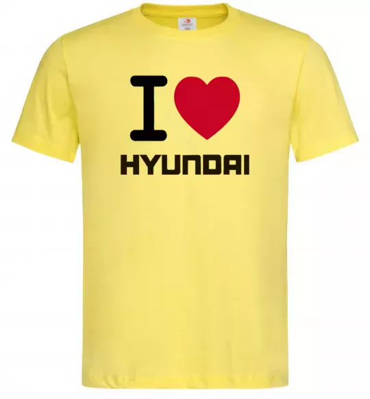 Мужская футболка Love Hyundai Лимонный фото