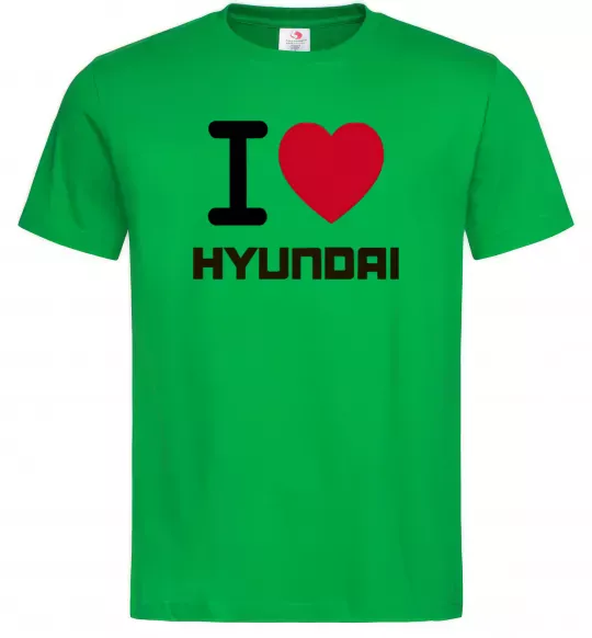 Мужская футболка Love Hyundai Зеленый фото