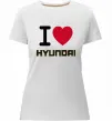 Женская премиум футболка Love Hyundai Белый фото