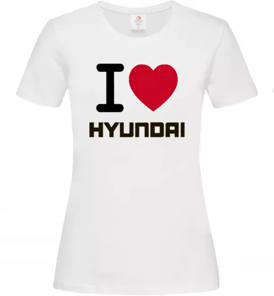 Женская футболка Love Hyundai Белый фото