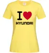 Женская футболка Love Hyundai Лимонный фото