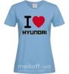 Жіноча футболка Love Hyundai Блакитний фото