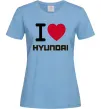 Женская футболка Love Hyundai Голубой фото