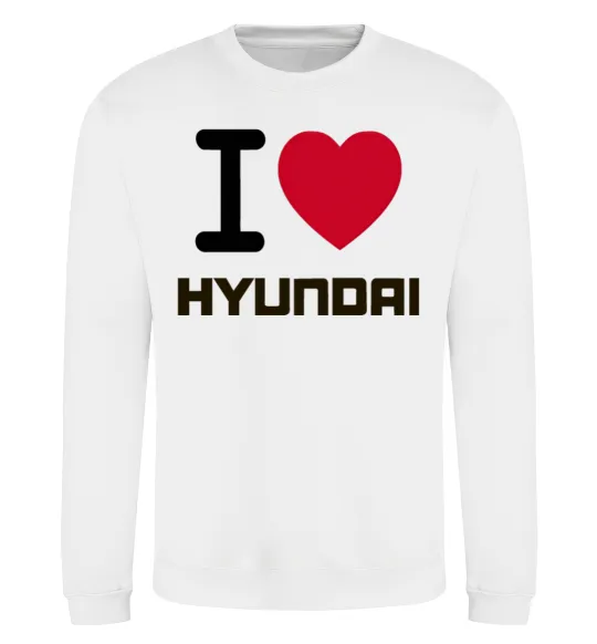 Свитшот Love Hyundai Белый фото