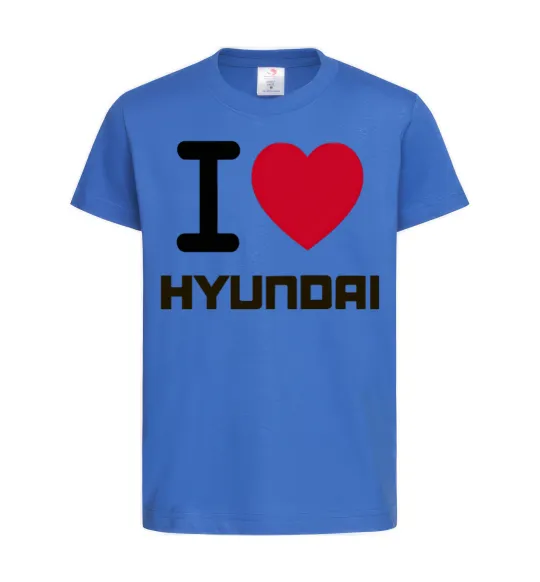 Дитяча футболка Love Hyundai Яскраво-синій фото