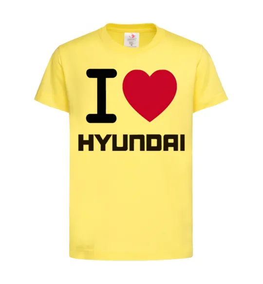 Дитяча футболка Love Hyundai Лимонний фото