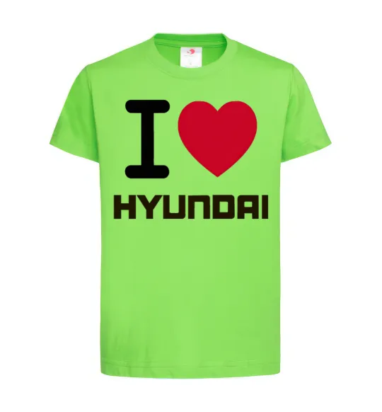 Дитяча футболка Love Hyundai Лаймовий фото