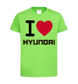 Детская футболка Love Hyundai Лаймовый фото