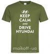 Мужская футболка Love Hyundai Оливковый фото