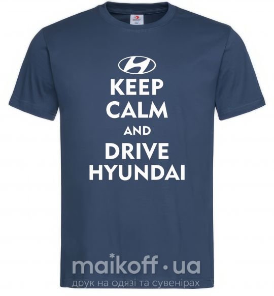 Чоловіча футболка Love Hyundai Темно-синій фото