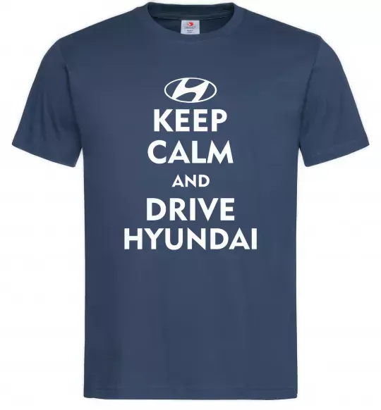 Мужская футболка Love Hyundai Темно-синий фото