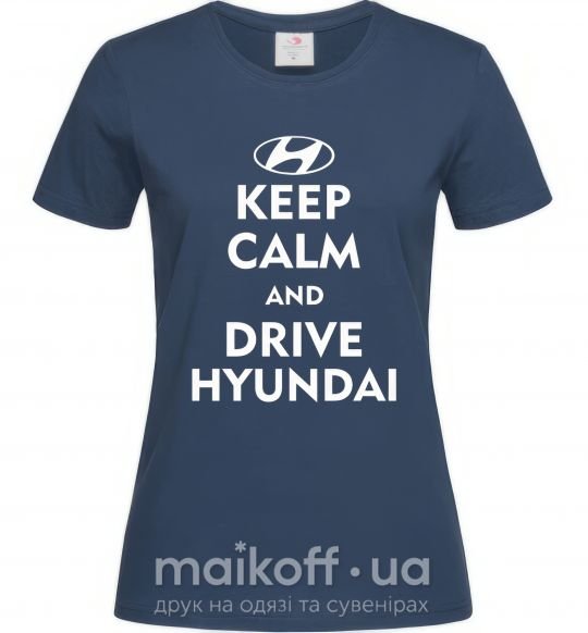 Жіноча футболка Love Hyundai Темно-синій фото
