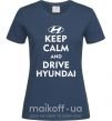 Жіноча футболка Love Hyundai Темно-синій фото