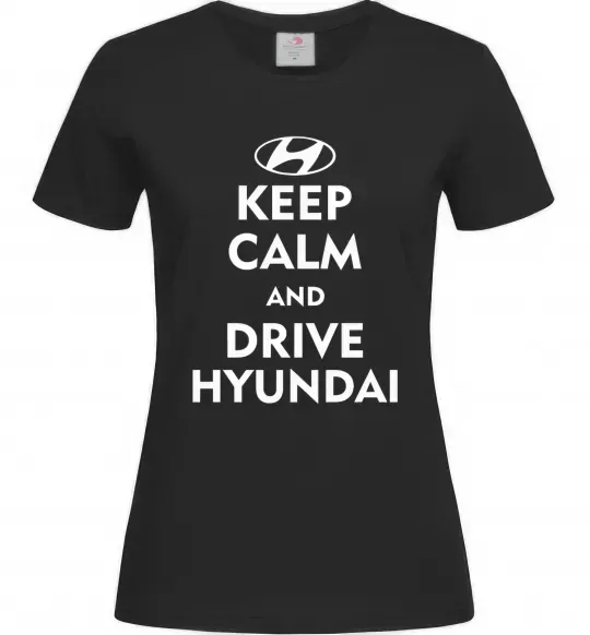 Женская футболка Love Hyundai Черный фото