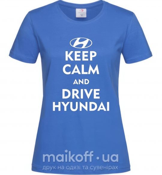 Женская футболка Love Hyundai Ярко-синий фото
