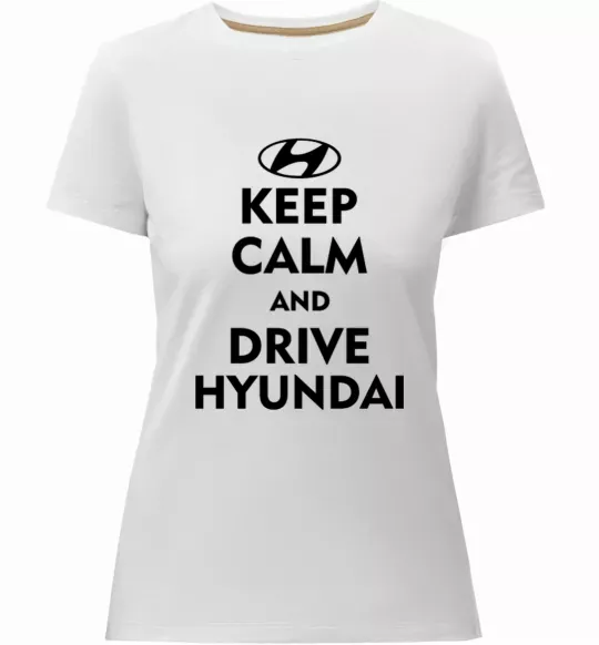 Жіноча преміум футболка Drive Hyundai Білий фото