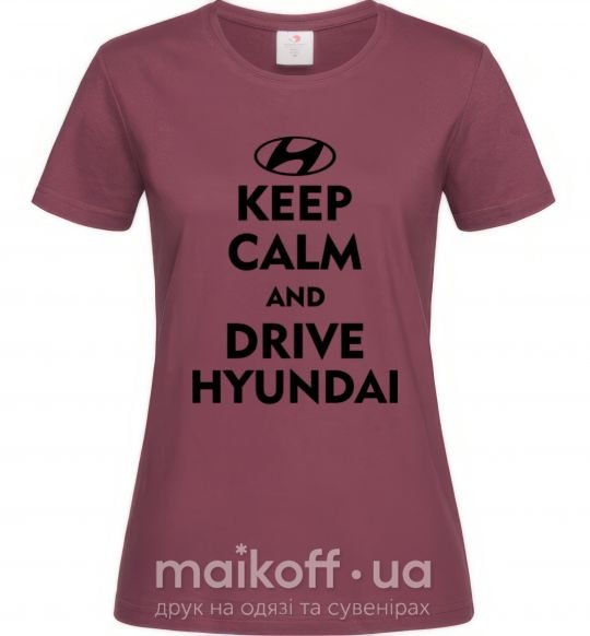 Женская футболка Drive Hyundai Бордовый фото