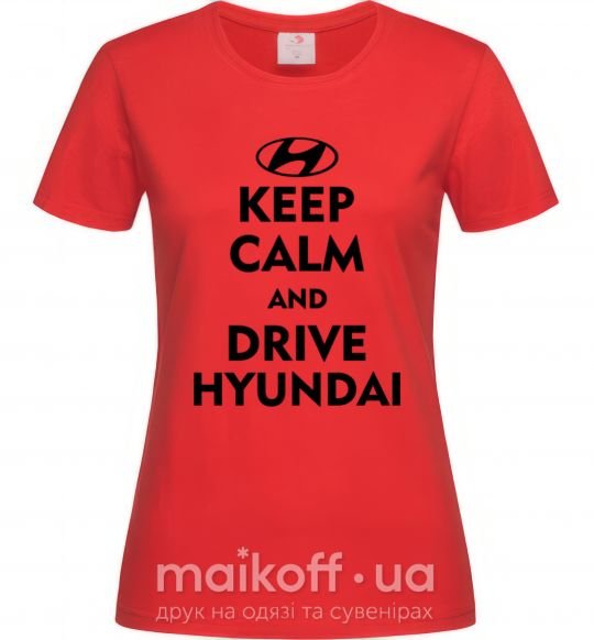 Женская футболка Drive Hyundai Красный фото