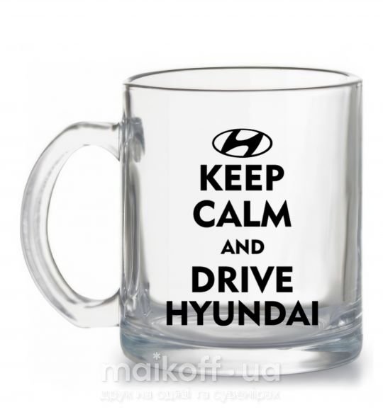 Чашка стеклянная Drive Hyundai Прозрачный фото