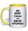 Чашка з кольоровою ручкою Drive Hyundai Сонячно жовтий фото