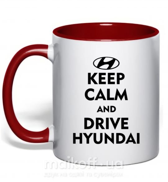 Чашка с цветной ручкой Drive Hyundai Красный фото