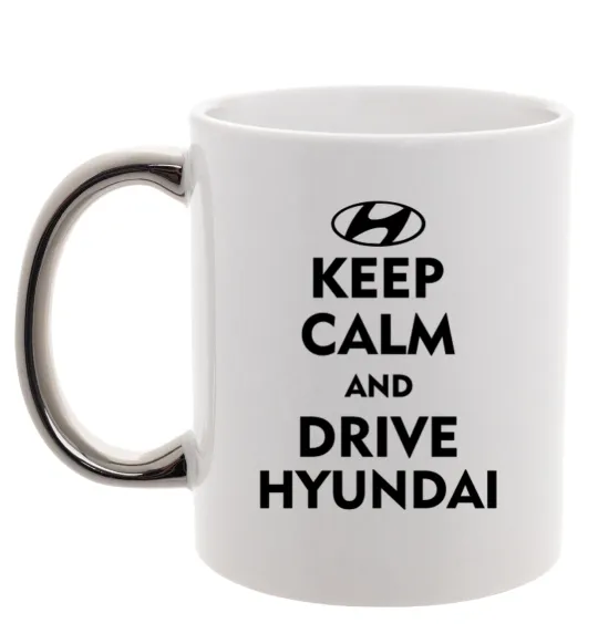 Чашка с цветной ручкой Drive Hyundai Серебро фото