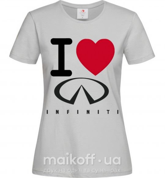 Жіноча футболка I Love Infiniti Сірий фото