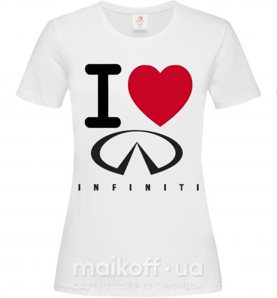 Женская футболка I Love Infiniti Белый фото