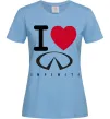 Жіноча футболка I Love Infiniti Блакитний Жіноча футболка I Love Infiniti Блакитний фото