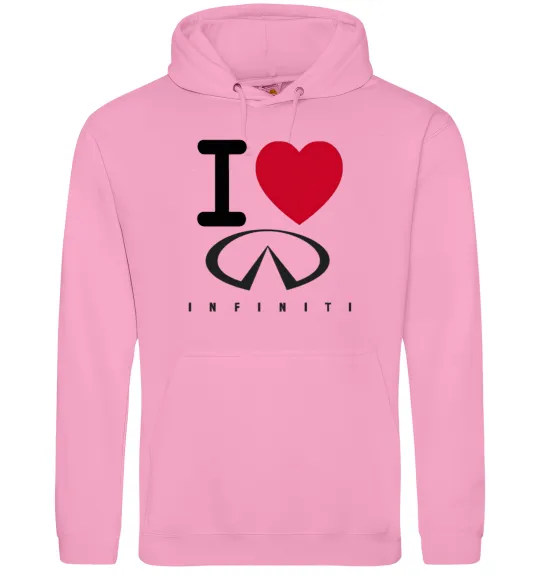 Женская толстовка (худи) I Love Infiniti Розовый фото