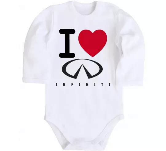 Детский боди I Love Infiniti Белый фото