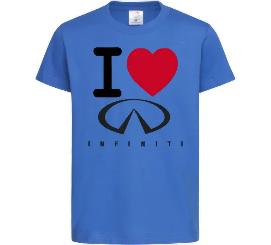Детская футболка I Love Infiniti Ярко-синий фото