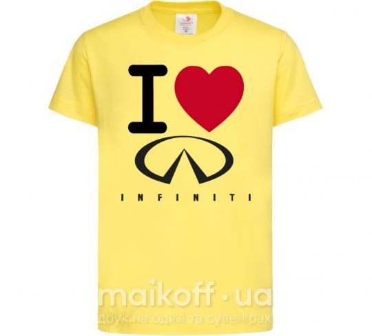 Дитяча футболка I Love Infiniti Лимонний фото