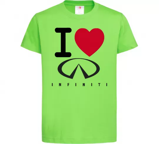 Детская футболка I Love Infiniti Лаймовый фото