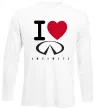 Лонгслив I Love Infiniti Белый Лонгслив I Love Infiniti Белый фото